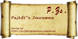 Pajtás Zsuzsanna névjegykártya